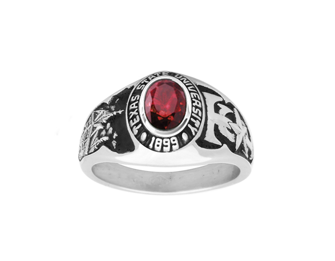 Original Gem Stone Oval Texas State Class Rings