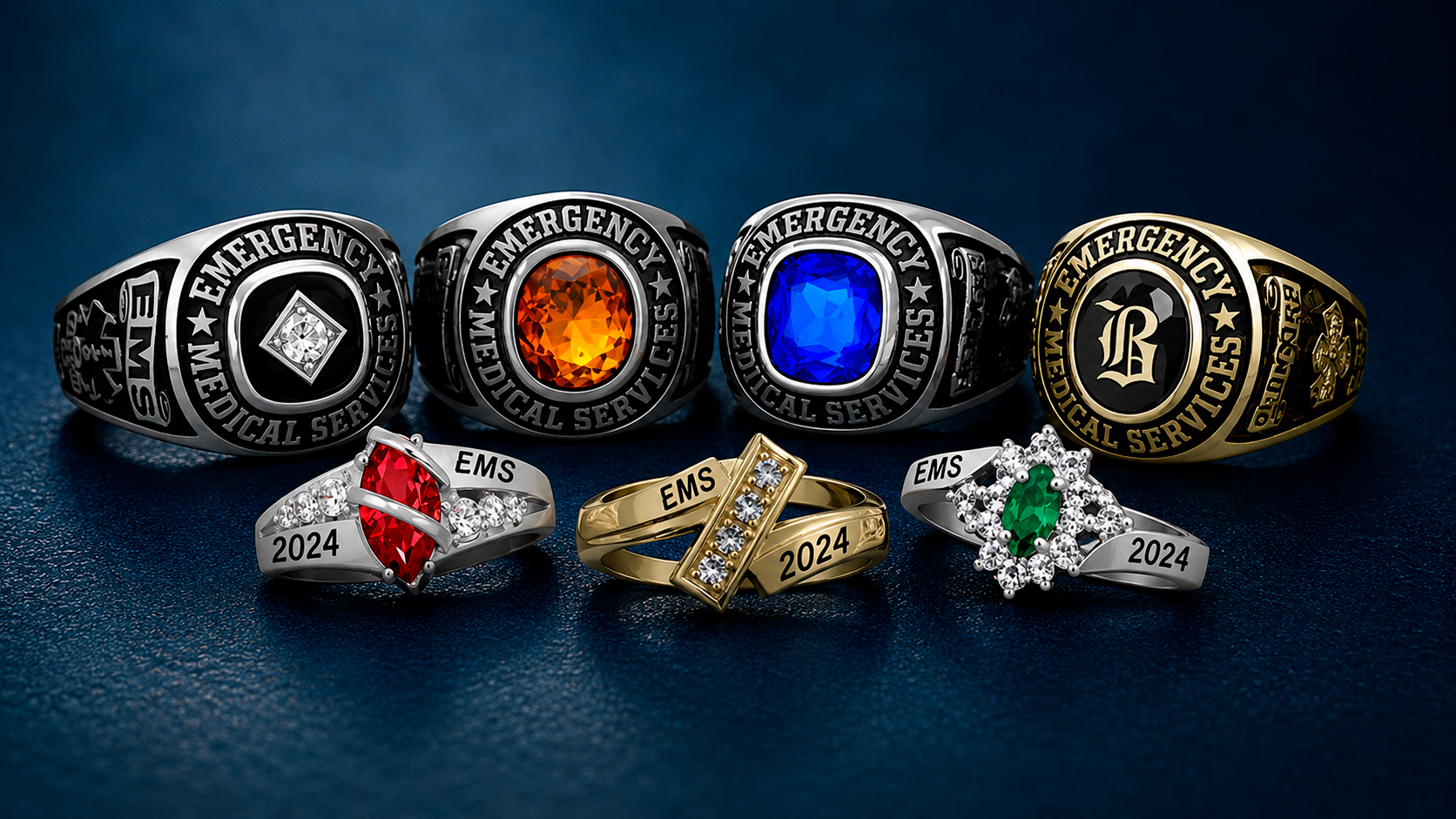 Emergency Medical Services Law Enforcement & First Responders Rings