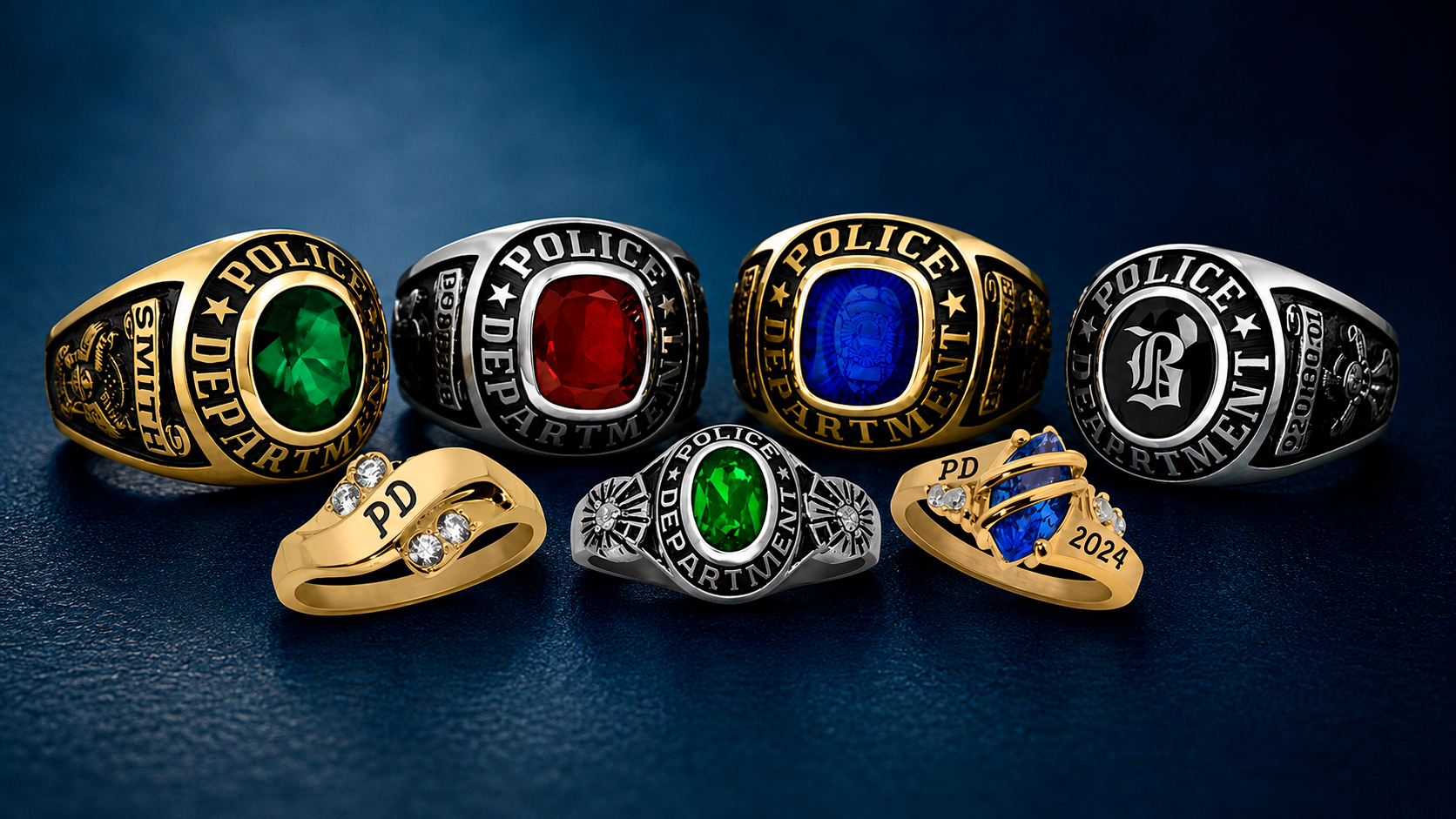 Police Department Law Enforcement & First Responders Rings