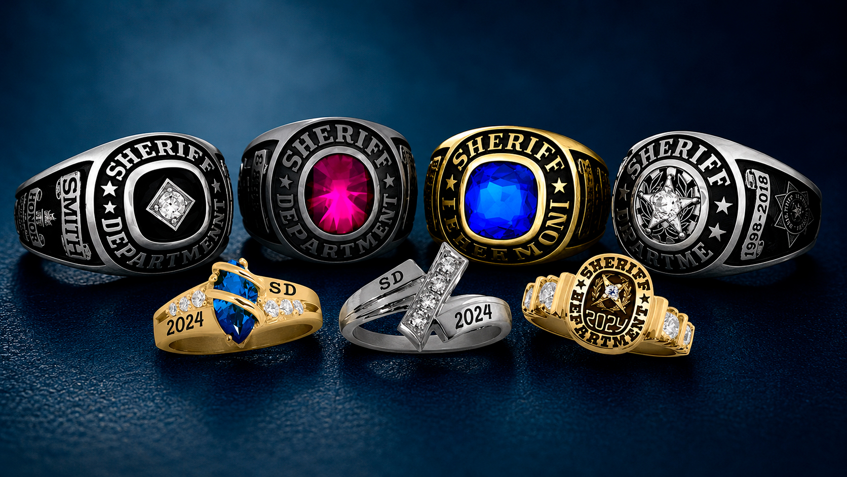 Sheriff Department Law Enforcement & First Responders Rings